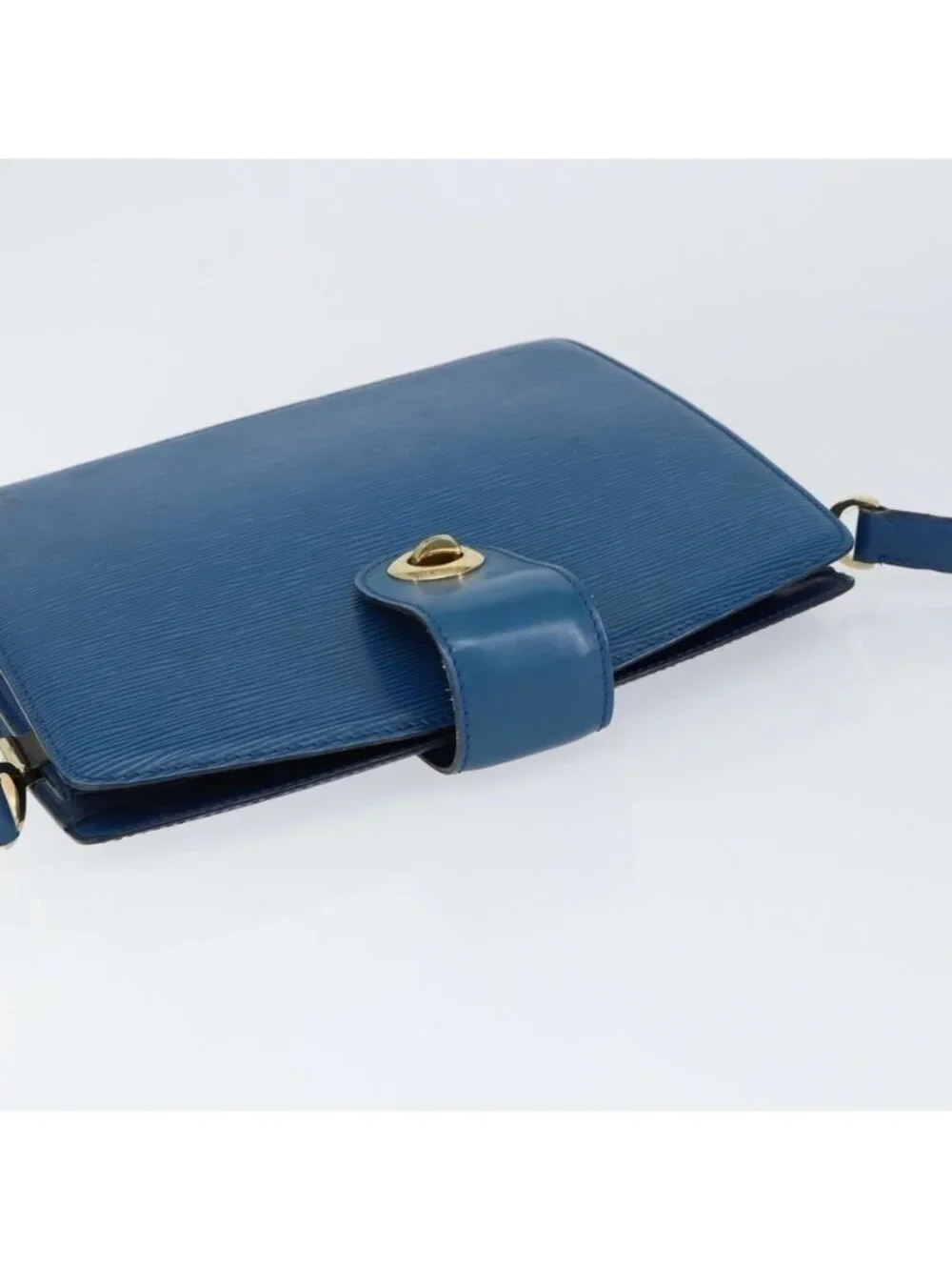 Authentic LOUIS VUITTON Epi Capuchin Shoulder Bag Blue M52345 LV